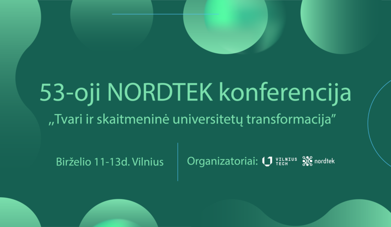 Tvarumo ir skaitmeninės transformacijos lyderiai renkasi į NORDTEK konferenciją Vilniuje